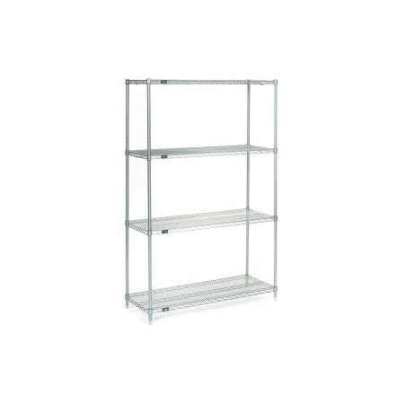 Nexel    Stainless Steel Wire Shelving Starter - 5 Tier - 54W X 14D X 63H